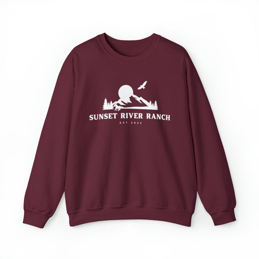 Sunset River Ranch Sweatshirt; Unisex Heavy Blend Crewneck Sweatshirt