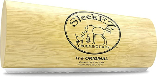 SleekEZ Original Deshedding Grooming Tool for Dogs, Cats & Horses - Undercoat Brush for Short & Long Hair - Painlessly Remove 95% of Loose Hair, Fur & Dirt - Easy to Clean - USA Made (5 inch)